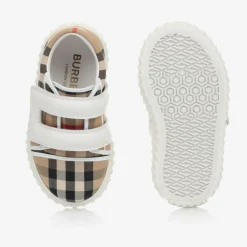Burberry Trainers*Baby Beige Check Trainers