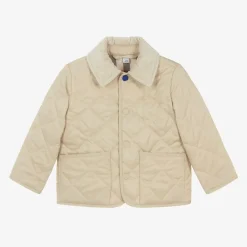 Burberry Coats & Jackets*Baby Beige Quilted Jacket PaleStone