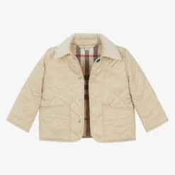 Burberry Coats & Jackets*Baby Beige Quilted Jacket PaleStone