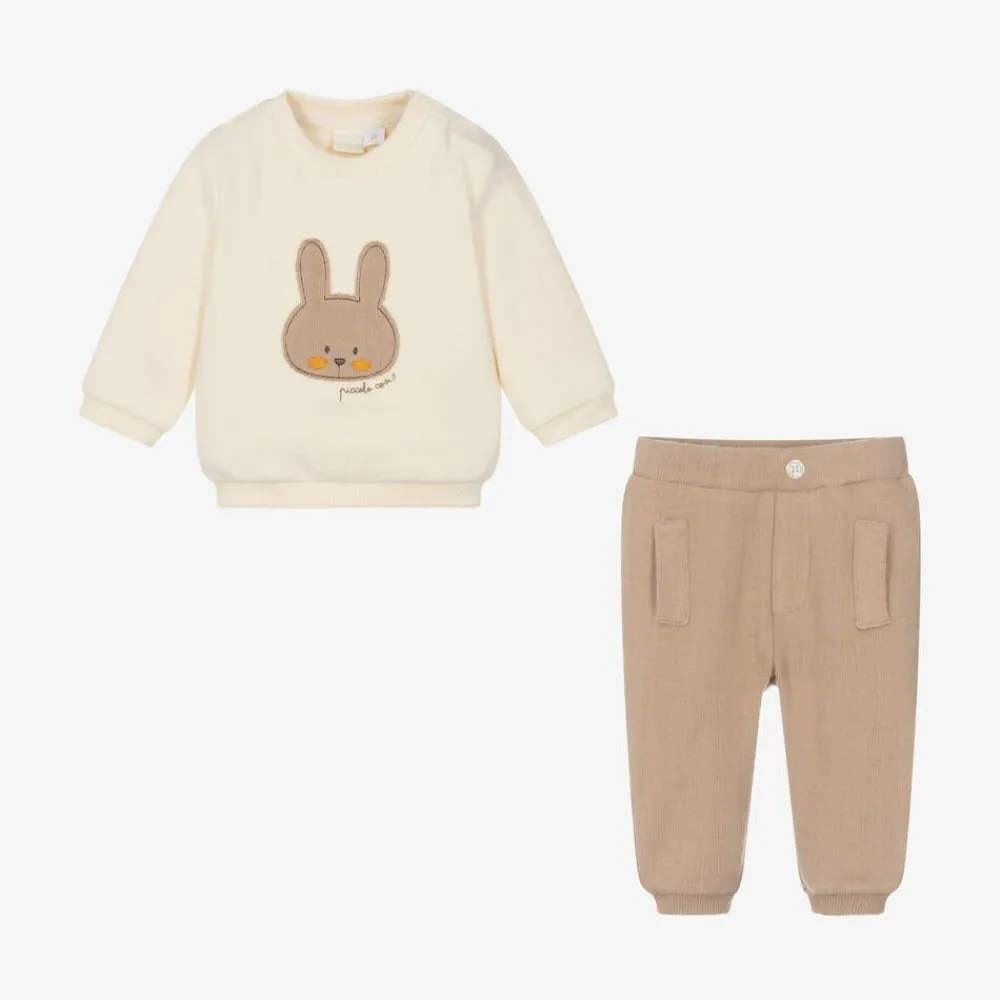 iDO Mini Tracksuits|Tracksuits*Baby Boys Beige Bunny Tracksuit
