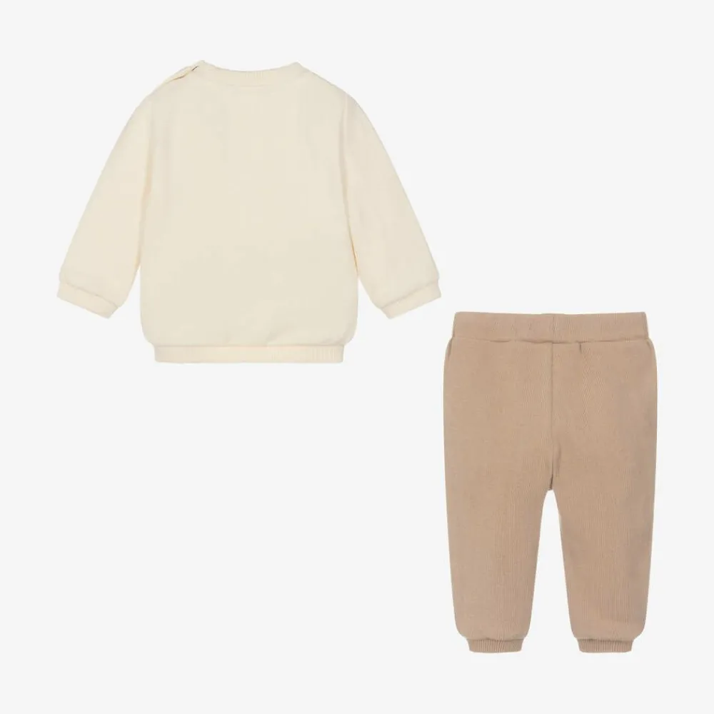iDO Mini Tracksuits|Tracksuits*Baby Boys Beige Bunny Tracksuit