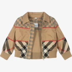 Burberry Coats & Jackets*Baby Boys Beige Check Jacket