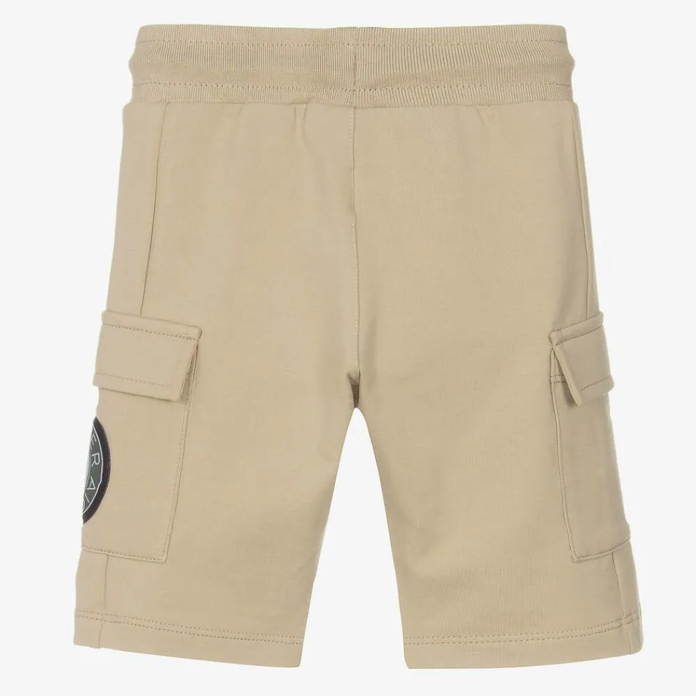 AIGNER Shorts*Baby Boys Beige Cotton Cargo Shorts