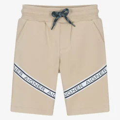 AIGNER Shorts|Shorts*Baby Boys Beige Cotton Logo Tape Shorts