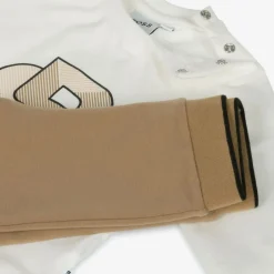 BOSS Tracksuits*Baby Boys Beige Cotton Tracksuit Set