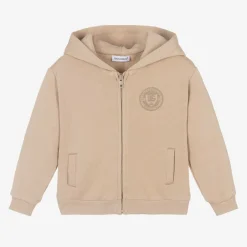 Dolce amp; Gabbana Tops*Baby Boys Beige Cotton Zip-Up Top