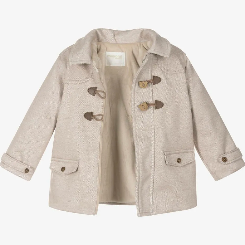 Mayoral Coats & Jackets*Baby Boys Beige Duffle Coat