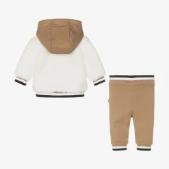 BOSS Tracksuits*Baby Boys Beige Fleece Tracksuit