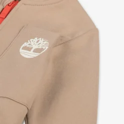 Timberland Tops*Baby Boys Beige Organic Zip-Up Top
