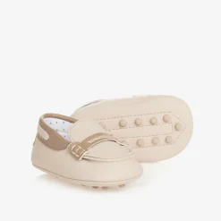 Mayoral Newborn Pre Walkers|Pre Walkers*Baby Boys Beige Pre-Walker Moccasins
