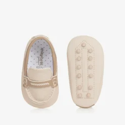 Mayoral Newborn Pre Walkers|Pre Walkers*Baby Boys Beige Pre-Walker Moccasins