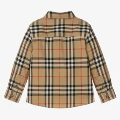Burberry Tops*Baby Boys Beige Vintage Check Cotton Shirt