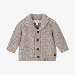 Tartine et Chocolat Tops*Baby Boys Beige Wool Cardigan