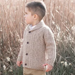 Tartine et Chocolat Tops*Baby Boys Beige Wool Cardigan