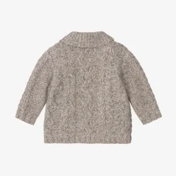 Tartine et Chocolat Tops*Baby Boys Beige Wool Cardigan