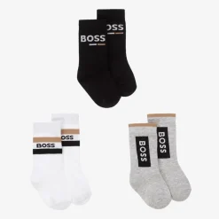 BOSS Socks|Socks*Baby Boys Black & Grey Socks (3 Pack)