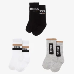 BOSS Socks|Socks*Baby Boys Black & Grey Socks (3 Pack)