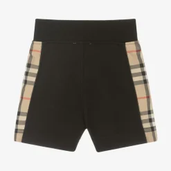 Burberry Shorts|Shorts*Baby Boys Black Cotton Check Shorts