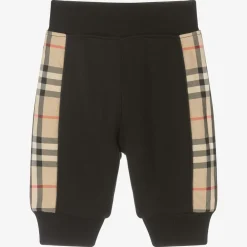 Burberry Trousers|Trousers*Baby Boys Black Cotton Check Joggers