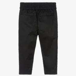 Burberry Trousers*Baby Boys Black Cotton EKD Trousers