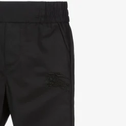Burberry Trousers*Baby Boys Black Cotton EKD Trousers