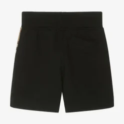 Burberry Shorts*Baby Boys Black Cotton Jersey Shorts