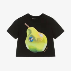 Burberry Tops*Baby Boys Black Cotton T-Shirt