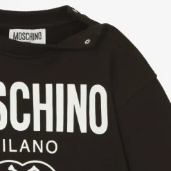Moschino Baby Tracksuits*Baby Boys Black Double Smiley Tracksuit