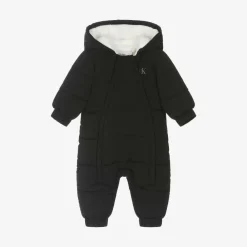 Calvin Klein Snowwear*Baby Boys Black Monogram Snowsuit