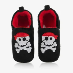 Chipmunks Slippers|Slippers*Baby Boys Black Pirate Slippers