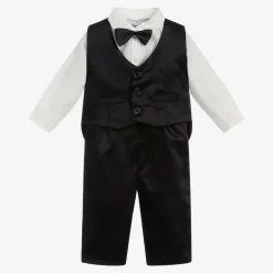 Beau KiD Suits*Baby Boys Black Waistcoat Suit