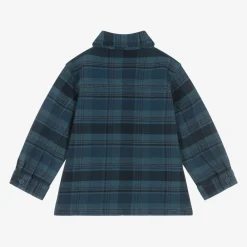 Timberland Tops*Baby Boys Blue Check Cotton Shirt