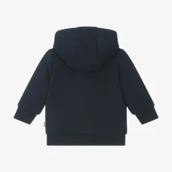 BOSS Tops*Baby Boys Blue Colourblock Cotton Zip-Up Top