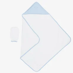 Kissy Kissy Gifts|Towels & Robes*Baby Boys Blue Cotton Beary Best Friends Towel Set