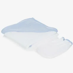 Kissy Kissy Gifts|Towels & Robes*Baby Boys Blue Cotton Beary Best Friends Towel Set