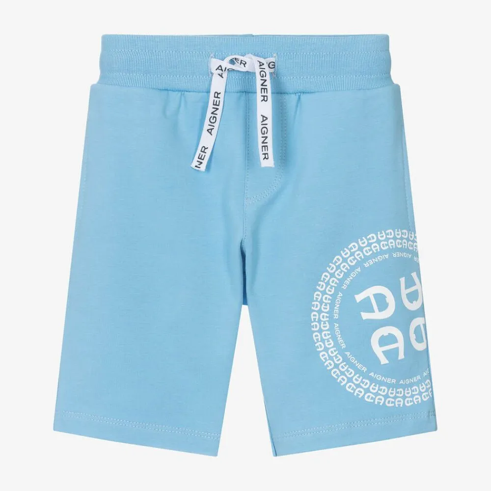 AIGNER Shorts|Shorts*Baby Boys Blue Cotton Jersey Shorts