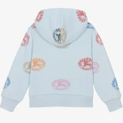 Burberry Tops*Baby Boys Blue Cotton Logo Hoodie