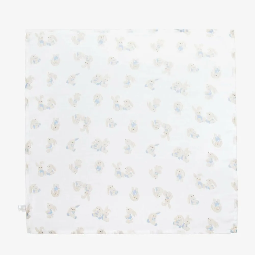 Mayoral Feeding Accessories*Baby Boys Blue Cotton Muslins (3 Pack)