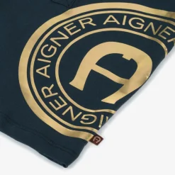 AIGNER Tops|Tops*Baby Boys Blue Cotton Polo Shirt