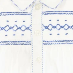 Rachel Riley Outfit Sets|Outfit Sets*Baby Boys Blue Cotton Smocked Buster Suit