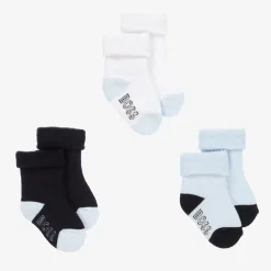 BOSS Gifts|Socks*Baby Boys Blue Cotton Socks (3 Pack)