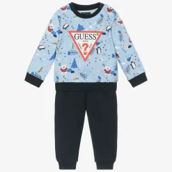 Guess Tracksuits|Tracksuits*Baby Boys Blue Cotton Tracksuit