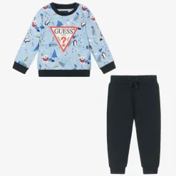 Guess Tracksuits|Tracksuits*Baby Boys Blue Cotton Tracksuit