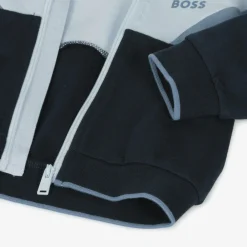 BOSS Tracksuits*Baby Boys Blue Cotton Tracksuit Set