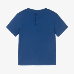 Guess Tops*Baby Boys Blue Cotton T-Shirt