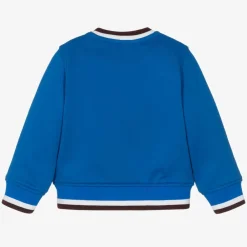 Burberry Tops*Baby Boys Blue Cotton Varsity Sweatshirt