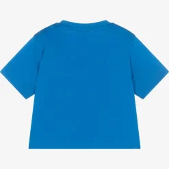 Burberry Tops*Baby Boys Blue Cotton Varsity T-Shirt
