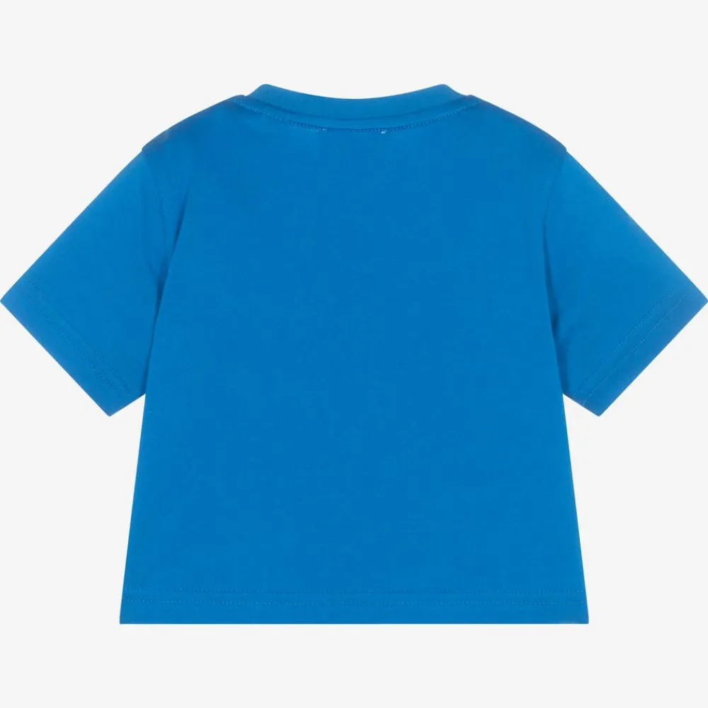 Burberry Tops*Baby Boys Blue Cotton Varsity T-Shirt