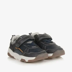 Beppi Trainers|Trainers*Baby Boys Blue Faux Leather Trainers