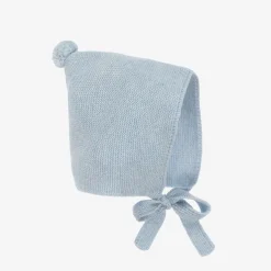 Foque Hats*Baby Boys Blue Knitted Bonnet